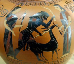Heracles captures the Ceryneian Hind