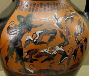 Heracles chassant les Oiseaux du lac Stymphale