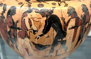 Atalanta fighting with Peleus - Staatliche Antikensammlungen
