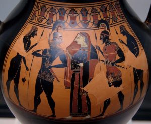 Helen recovered by Menelaus