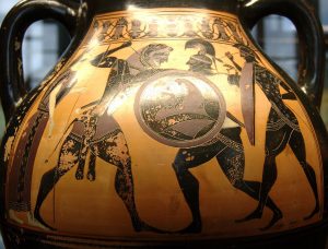 Heracles fighting Cyknus - Louvre Museum