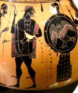 Hermes and Athena welcoming Heracles in Olympus - Louvre Museum
