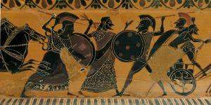 Zeus between Athena and Ares - British Museum