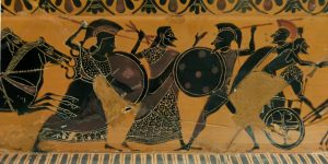Zeus between Athena and Ares - British Museum