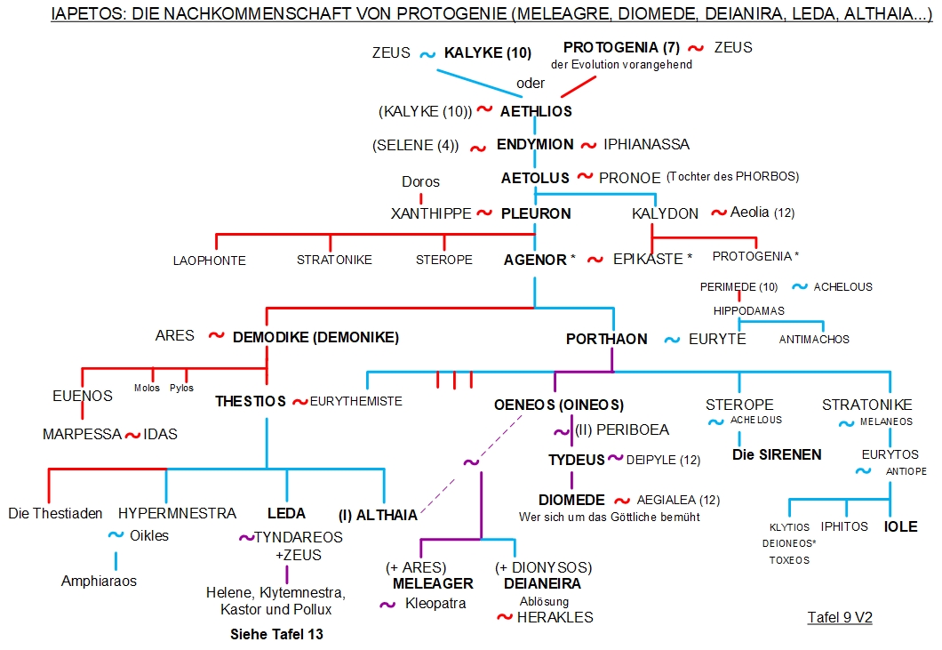 Leda, Meleager, Deianira und Diomedes - Stammbaum 9 2
