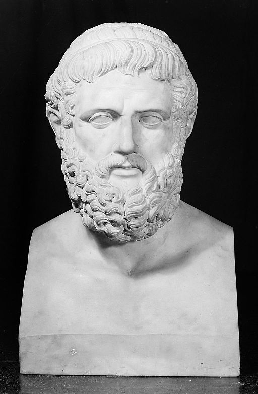 Sophocles, from the bust in the Lateran, Rome. CC BY 4.0, Wellcome Library, London.