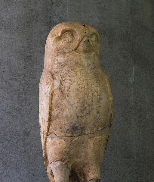 The Owl of Athena, 5th century B.C. Acropolis Museum, Athens.