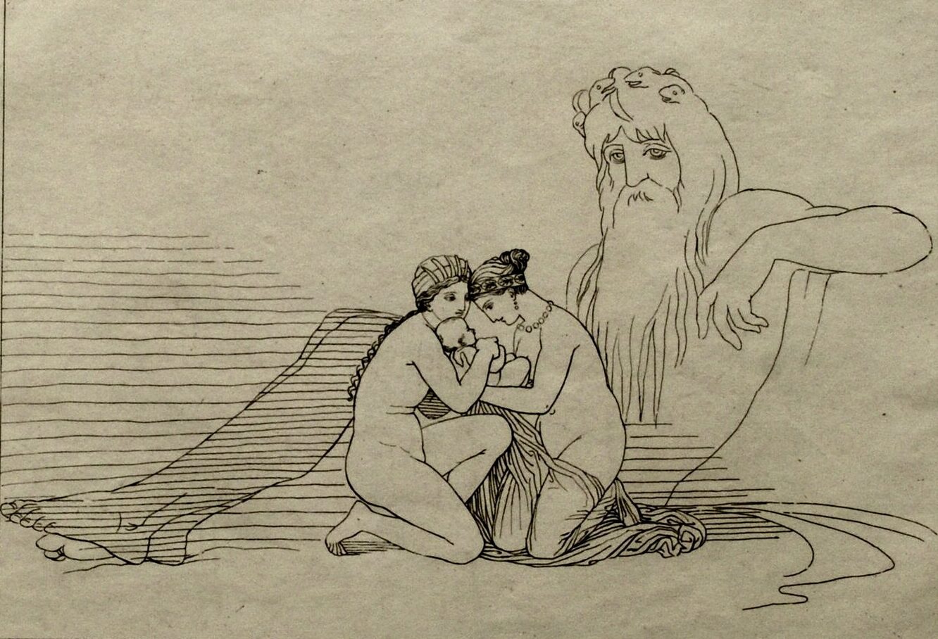 Thetis, Infant Vulcan, Eurynome and Zeus. John Flaxman (1793) CC BY 3.0 H.-P.Haack