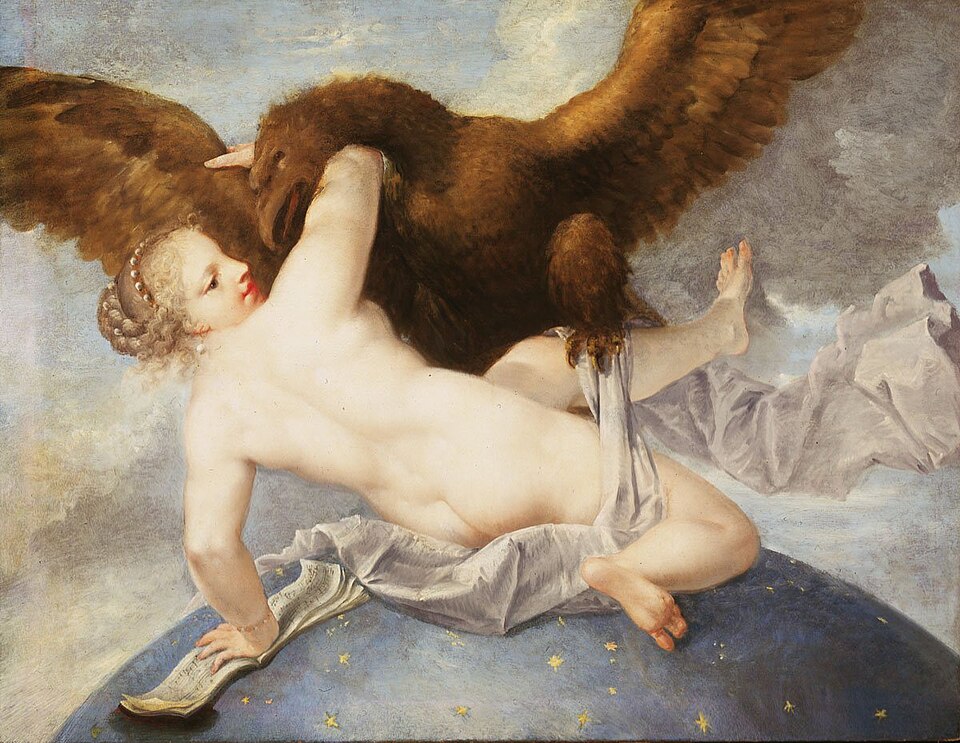 Jupiter and Asteria, Marco Liberi, 17th century, Museum of Fine Arts, Budapest